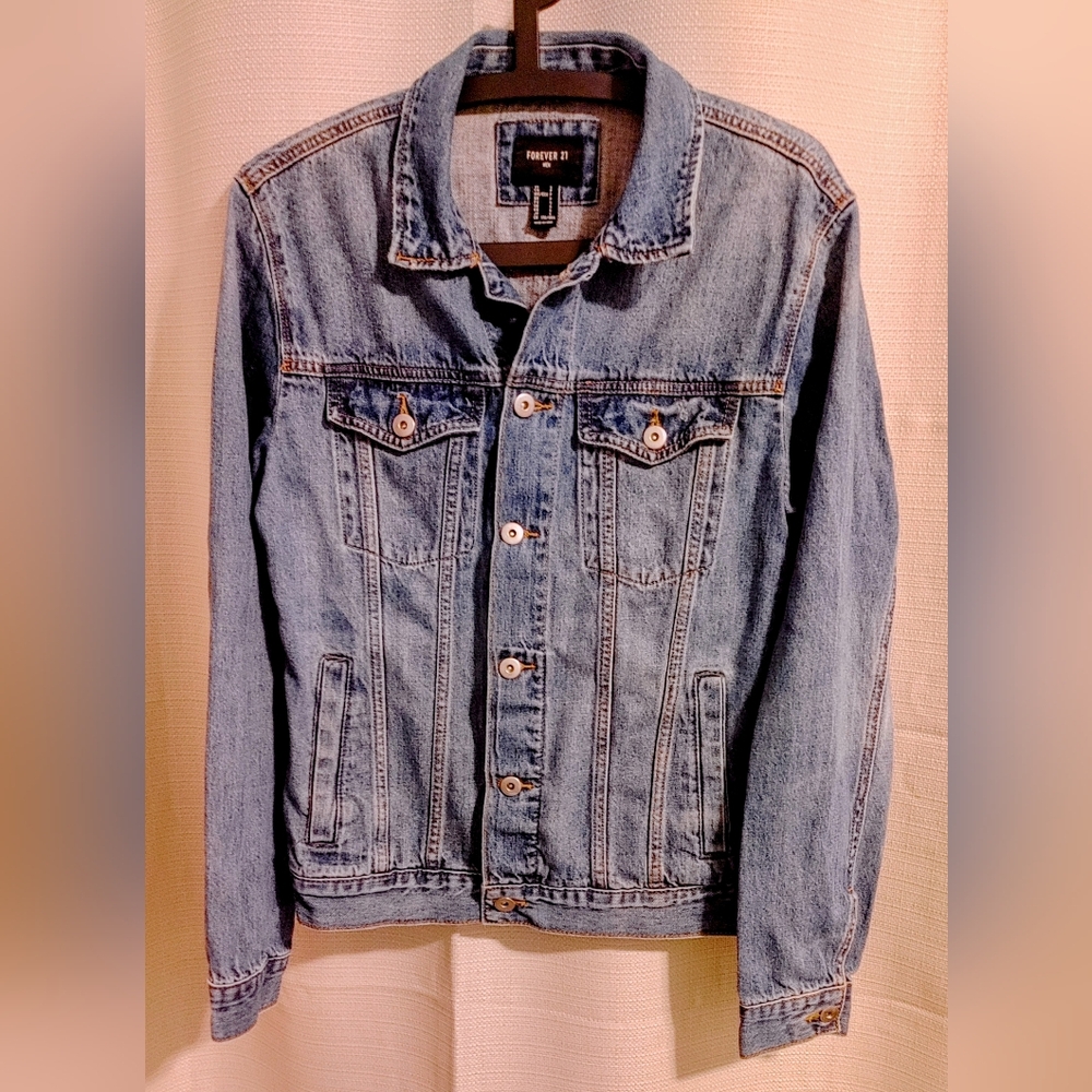 Forever 21 Men's Blue Denim Jacket